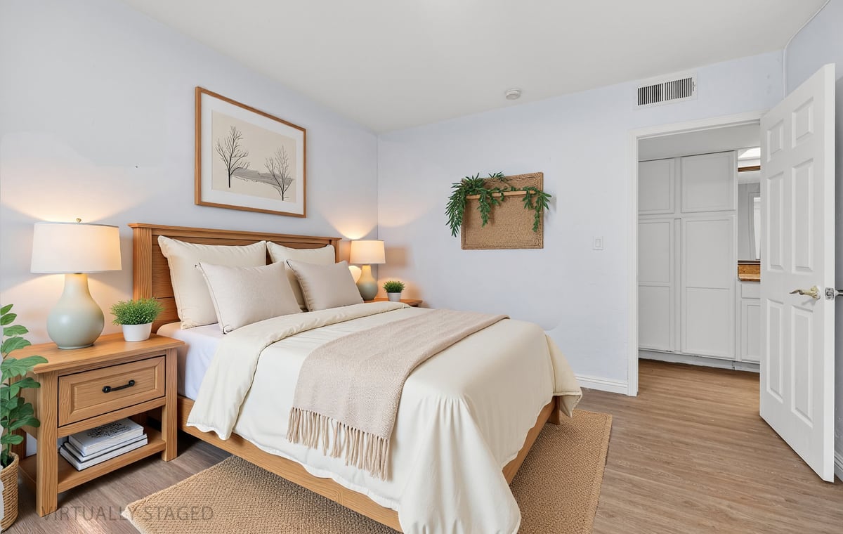 Primary bedroom with closet access