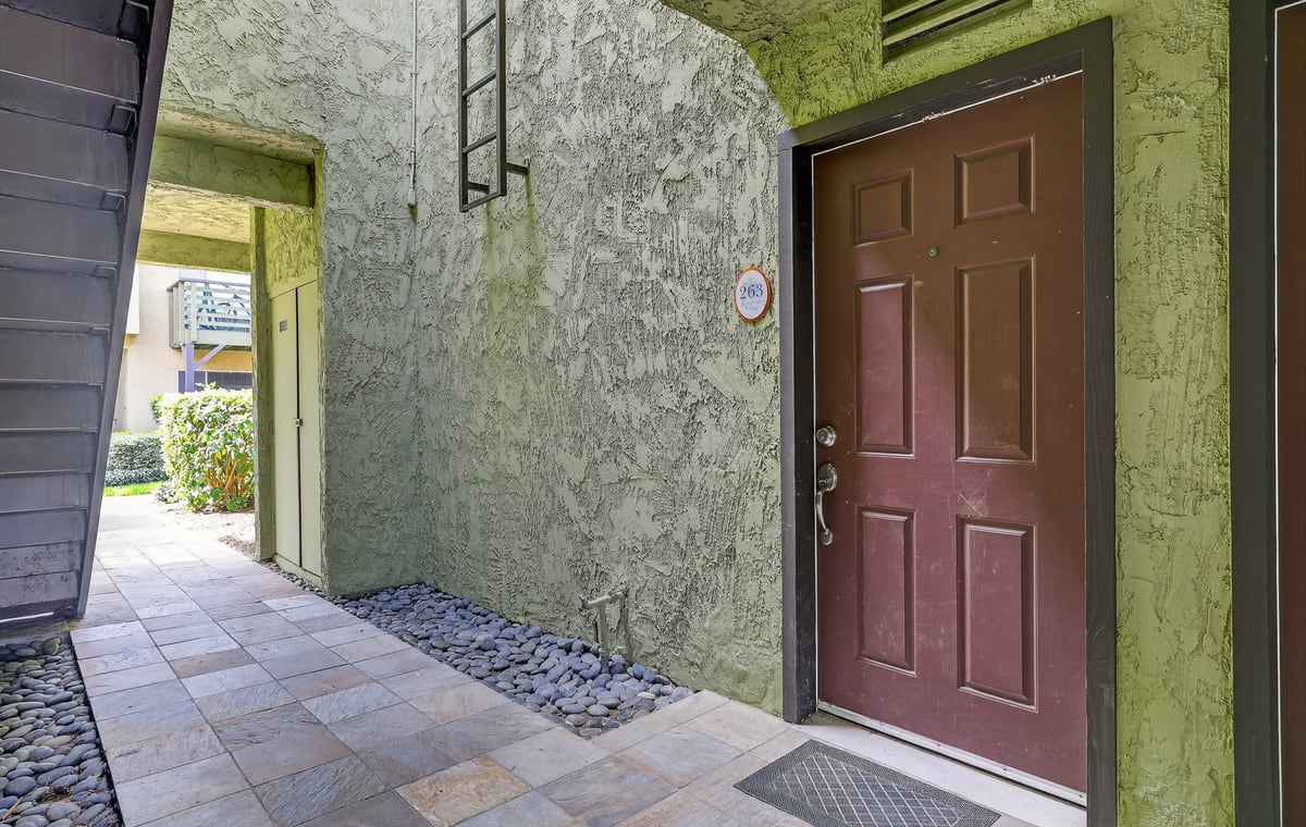 Entry to unit 263 at 1460 W Lambert Road